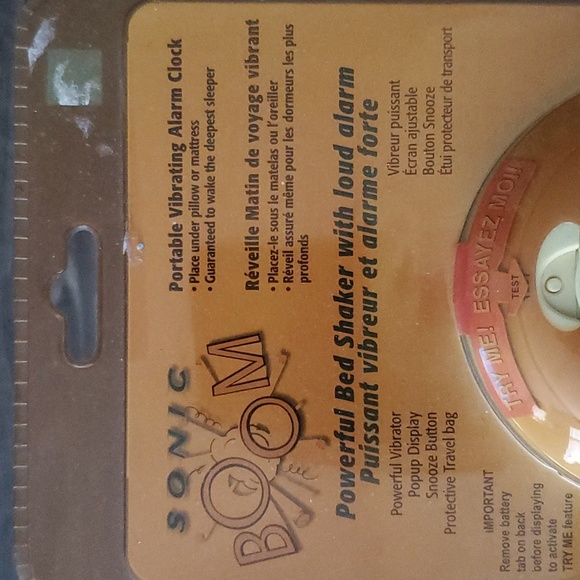 SONIC BOOM Portable Vibrating Alarm Clock- Brand New - Powerful bed shaker - Picture 2 of 6